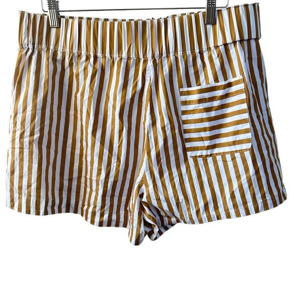 AYR Staycation Shorts Yellow & White Stripes X-Large Gently Used Preppy Retro - Picture 5 of 7